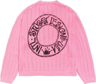 St&uuml;ssy Buana Logo Sweater Pink 117294-PINK