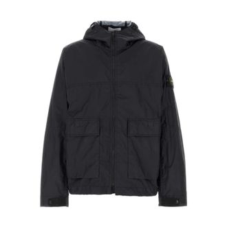 Stone Island Light Jackets, male, Blue, Size: XL Membrana 3L TC Jacket