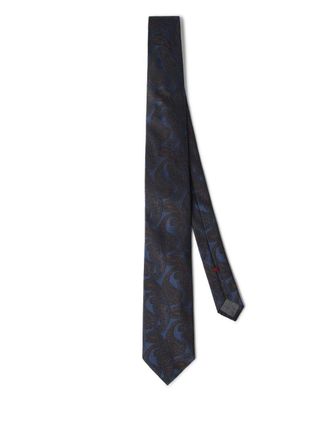 Brunello Cucinelli paisley-pattern necktie - men - Silk - One Size - Blue