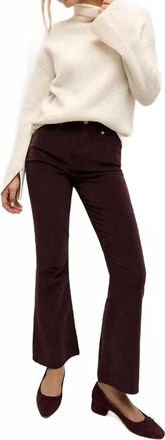 Veronica Beard Womens Carson Ankle Flare Cord Pants In Plum