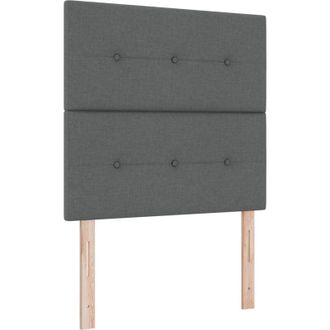 vidaXL Led Headboard with led Strip Lights Dark Grey 90 cm Fabric Vidaxl