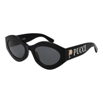 Pucci Accessoires, Dames, Zwart, ONE Size, Zwarte Cat Eye Zonnebril Vrouwen