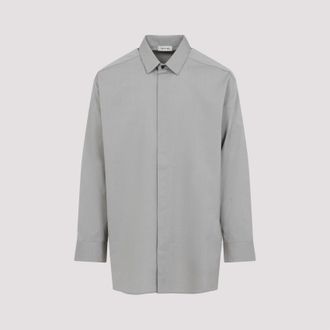 Fear of God Grijze Duif Grijze Melange Katoenen Overhemd