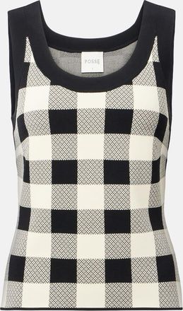 Possé Tank top Pippa a quadri