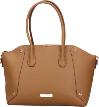 Gattinoni Tassen, Dames, Beige, ONE Size, Leer, Roomy Bowling
