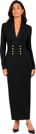 Balmain Gebreide Jurken - Dames - Maxi kleedjes - Zwart - 2XS - Kleedjes
