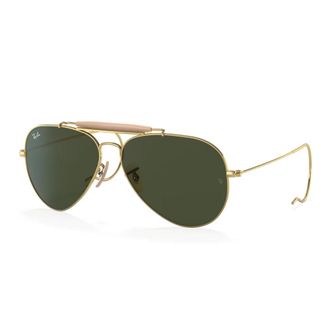 Ray-Ban Sunglasses, unisex, Yellow, Size: 58 MM Outdoorsman Rb3030