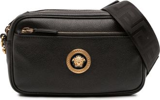 Versace Pre-owned Versace Grained Calfskin La Medusa Convertible Camera Bag Ladies FN75DIO06XI48282
