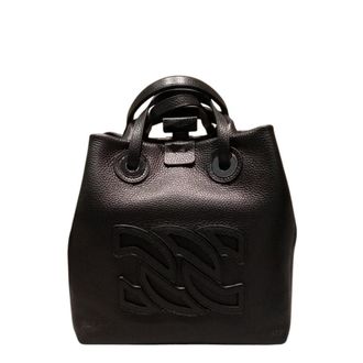 Casadei Logo Patch Top Handle Bag
