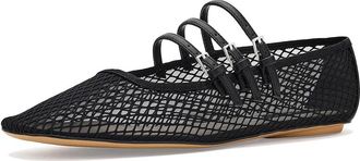 Franco Sarto Tatum Womens Dress Flat Shoes Black Mesh : 9.5 M, Synthetic