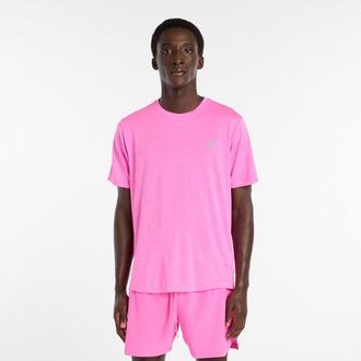 New Balance Mens RC Essential T-Shirt in Pink/Grey Poly Knit, size X-Large