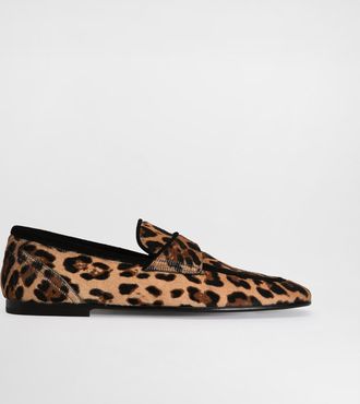 Dolce & Gabbana Leo-print Pony Slipper - Man Driver Shoes And Loafers Print 41.5