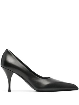 PRADA ハイヒール 本革 ポインテッドトゥ ブラック 2319T PRADA プラダ ポインテッドトゥ パンプス シューズ レザー