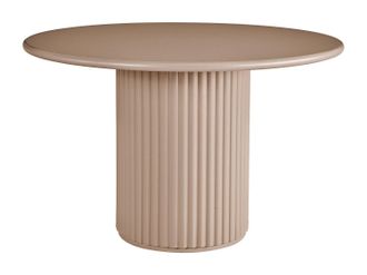 Vente-Unique Mesa de comedor redonda para 4 personas en MDF - Marr&oacute;n - TAMARZO