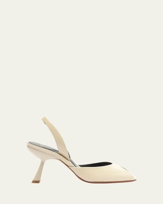 Alexandre Birman 85mm Miranda Patent Leather Peep-Toe Pumps