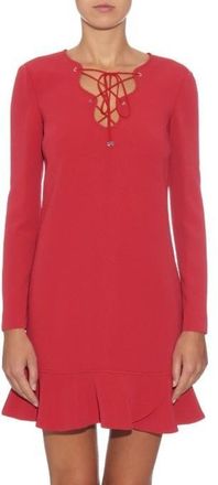 Emilio Pucci Red Stretch-Cady Silk Dress Size S