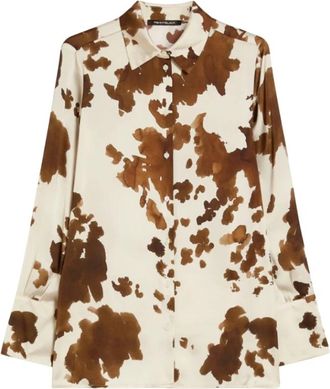 Pennyblack Fluid Satin Shirt - Dames - Overhemden - Veelkleurig - 3XS - Polyester - Overhemden