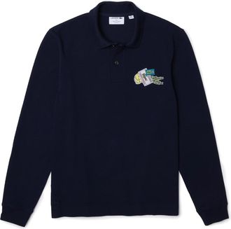 Lacoste Lange Mouw Polo - Heren - Polos - Blauw - M - Katoen - Tops