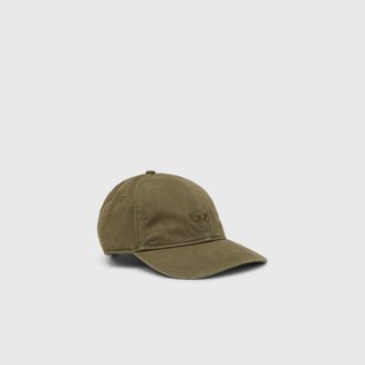Diesel Baseball cap in washed cotton twill - Caps - Man - Green