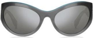 Marc Jacobs 61mm Wrap Cat Eye Sunglasses in Silver/Silver Mirror at Nordstrom Rack