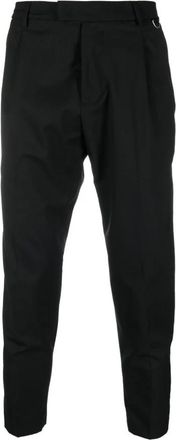 low brand Rechtepijpsbroek met cropped lengte - Heren - Straight fit broeken - Zwart - W31 - Wol - Broeken