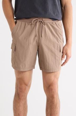 90 Degree by Reflex Crinkle Creed 7-Inch Cargo Shorts in Tiramisu at Nordstrom Rack, Size Xx-Large