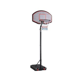 Yaheetech Yaheetech - Canasta Baloncesto Pared Altura Ajustable 304-353 Cm Soporte De Baloncesto De Pie Con Poste Y Panel Para Interior Y Exterior Rojo