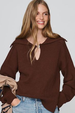 Scotch & Soda Collared Keyhole Sweater