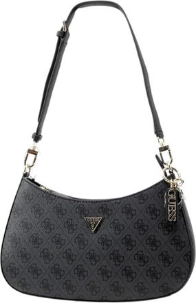 Guess Noelle II Schoudertas met Ritssluiting Boven - Dames - Schoudertassen - Zwart - ONE Size - Tassen
