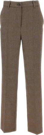 P.A.R.O.S.H. Riley Straight Broeken - Dames - Straight fit broeken - Bruin - L - Wol - Broeken