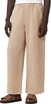 AllSaints Korten Wide Leg Pull-On Pants in Sand Brown at Nordstrom, Size Xx-Large