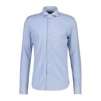 Profuomo Formal Shirt - Heren - Zakelijke Overhemden - Blauw - 2XL - Leer - Overhemden