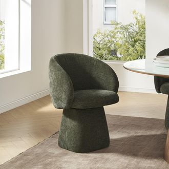 Castlery Cassidy Swivel Chair Set, Set of 2 Chairs, Green, Castlery, 360° Swivel