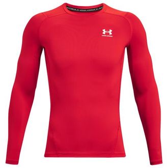 Under Armour Mens HeatGear Armour Comp L/S T-Shirt - Red/White Size 3XL