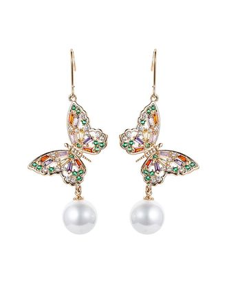 Eyecandy LA Eye Candy La Cz Dublin Butterfly Earrings