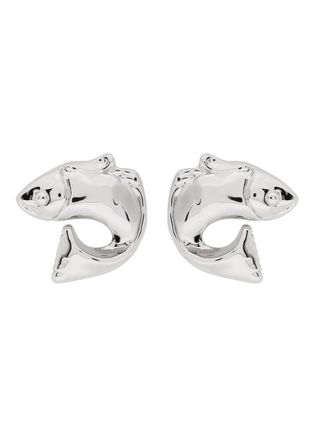 Jacquemus Les Boucles Poisson Fish Drop Earrings - Silver - One Size