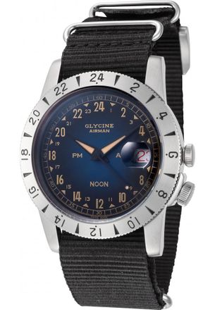 Glycine GL0477 Mens Airman Vintage Watch - Silver