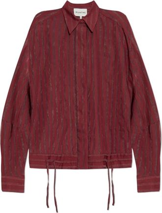 Munthe Overhemden, Dames, Rood, S, Organza, Loasta shirt