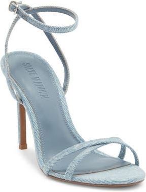 Steve Madden Ankle Strap Stiletto Sandal in Denim at Nordstrom Rack, Size 8.5