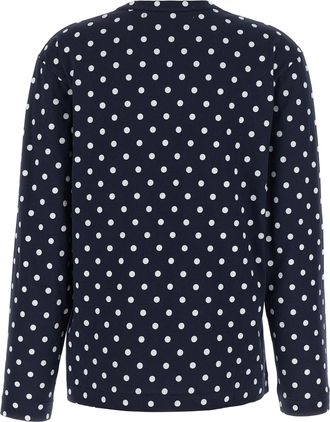 Comme Des Gar&ccedil;ons Womens Blue Cotton Long Sleeve T-Shirt
