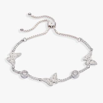 Alex and Ani Glass Butterfly Bolo Bracelet in Silver at Nordstrom