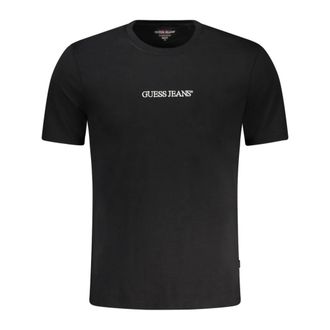 Guess T-Shirts, male, Black, Size: XS Short Sleeve Slim Fit Cotton T-Shirt