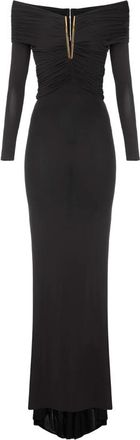 Elisabetta Franchi Red-carpet Dress In Lightweight Cr&ecirc;pe Jersey