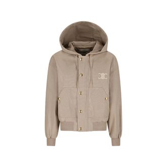 Celine Giubbotto Workwear Triomphe - female - CELINE - Bomber Jackets - Beige - 2XS - Jackets