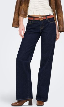 Only High-waist-Jeans ONLY ONLJUICY LW WIDE LEG DNM RINSE MAE NOOS, Damen, Gr. 25, L&auml;nge 30, dunkelblau denim, Denim/Jeans, Obermaterial: 99% Baumwolle, 1%