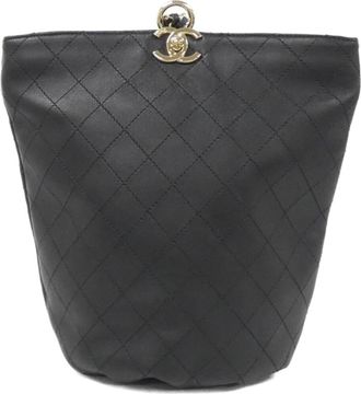 Chanel Black Leather Backpack (Pre-Owned)