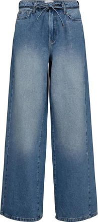 N&uuml;mph Nubrooklyn Jeans Glam - Dames - Loose Fit Jeans - Blauw - L - Denim - Jeans