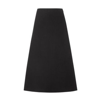 Fendi Midi Rok - Dames - Midirokken - Zwart - M - Wol - Rokken