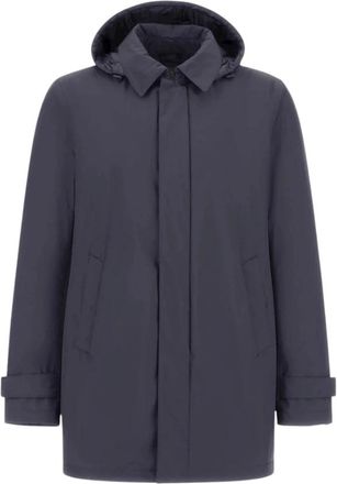 Herno Waterdichte Donsjas - Heren - Regenjassen - Grijs - L - Polyester - Jassen