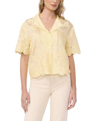 Vince Camuto Relaxed Collat Short Sleeve Buttondow